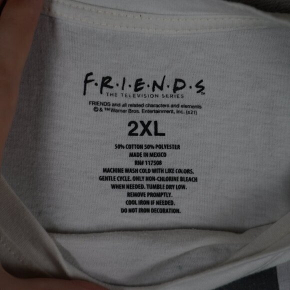 FRIENDS TV Show Cast Graphic T-Shirt 90s Y2K XXL Chandler Rachel Green Joey - Picture 3 of 4